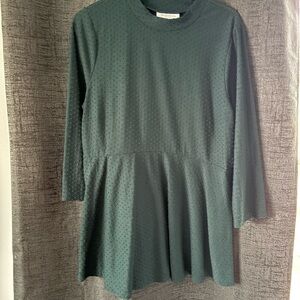 Motherhood Maternity Teal Textured Dot Knit Top